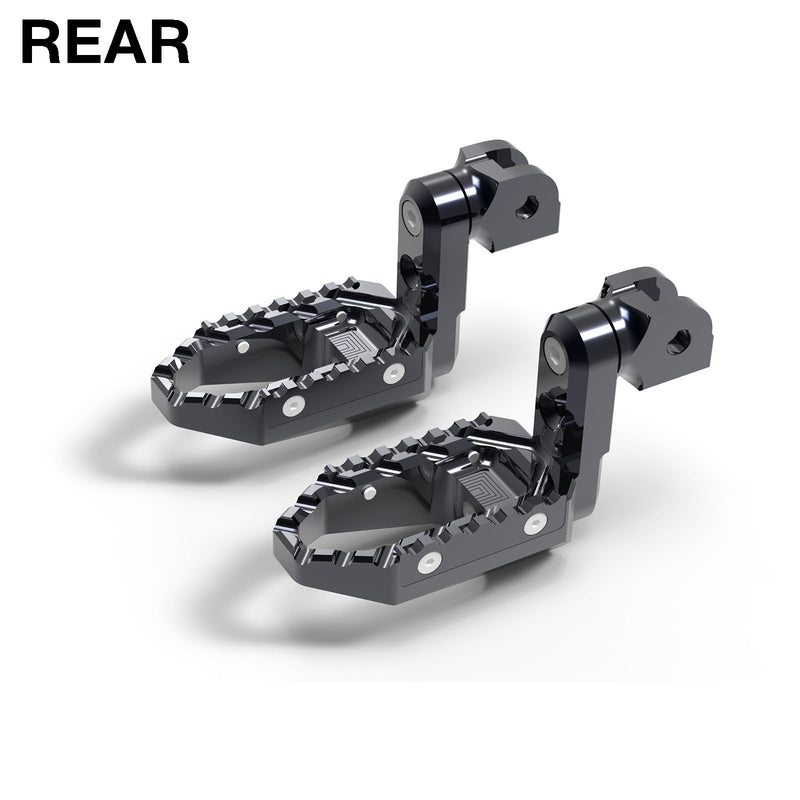 {Rear}  Fits Triumph Scrambler Bonneville EFI T100 50mm Extension TRC Touring Wide Foot Pegs - MC Motoparts
