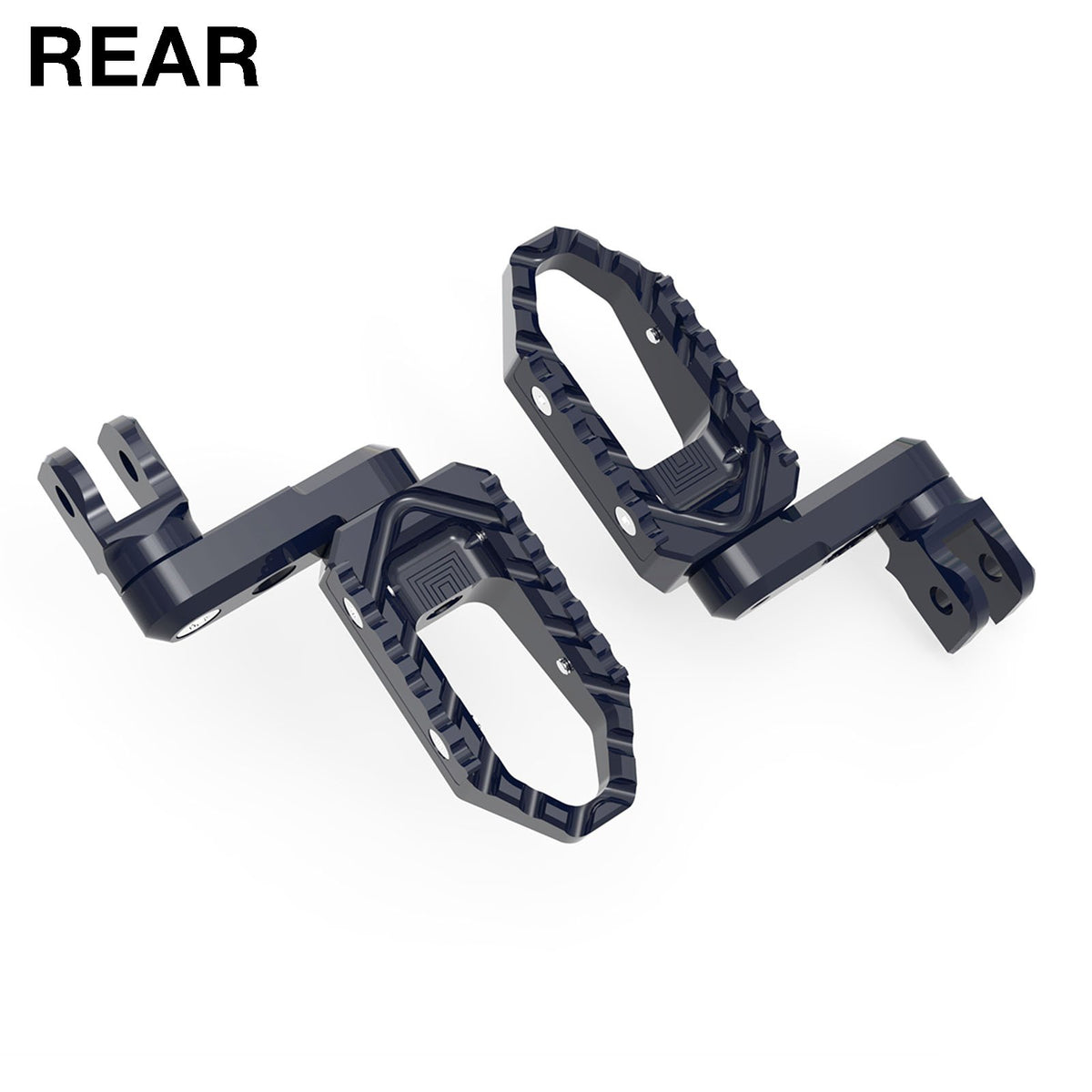 Rear 50mm extension touring foot pegs for Honda CBR1000RR and CBR600RR by MC Motoparts, wide and adjustable for comfortable riding.