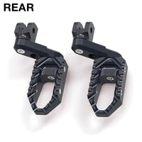 {Rear}  Fits Kawasaki Ninja ZX-4RR-ZX-25R Z7 50mm Adjustable Rear TRC Touring Wide Foot Pegs - MC Motoparts