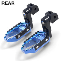 Rear 50mm extension touring foot pegs for Ducati Supersport 950 and Scrambler Nightshift by MC Motoparts, wide and low-profile.
