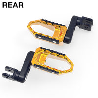 Rear 50mm extension touring foot pegs for Aprilia Tuono 660 RSV4 1100 RS660, by MC Motoparts, with wide, comfortable foot support