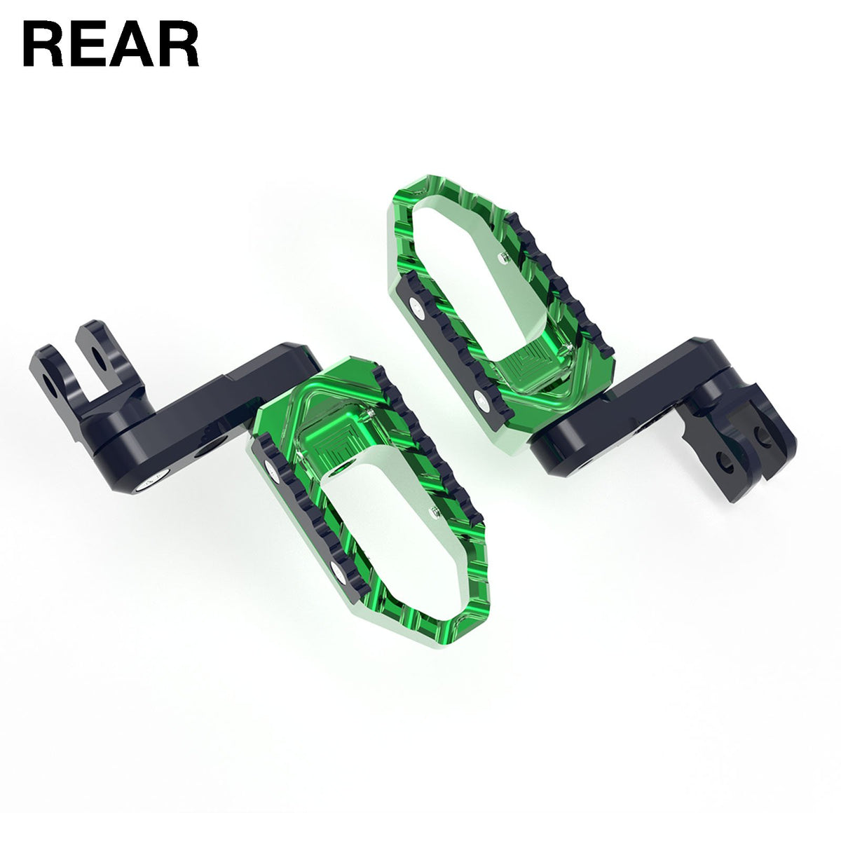Rear 50mm extension touring foot pegs for Honda CB1100 CB500X by MC Motoparts, wide design for comfortable riding.