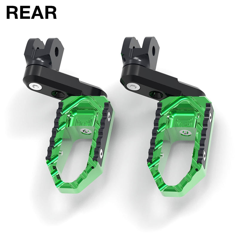 {Rear}  Fits Kawasaki Ninja ZX-4RR-ZX-25R Z7 50mm Adjustable Rear TRC Touring Wide Foot Pegs - MC Motoparts