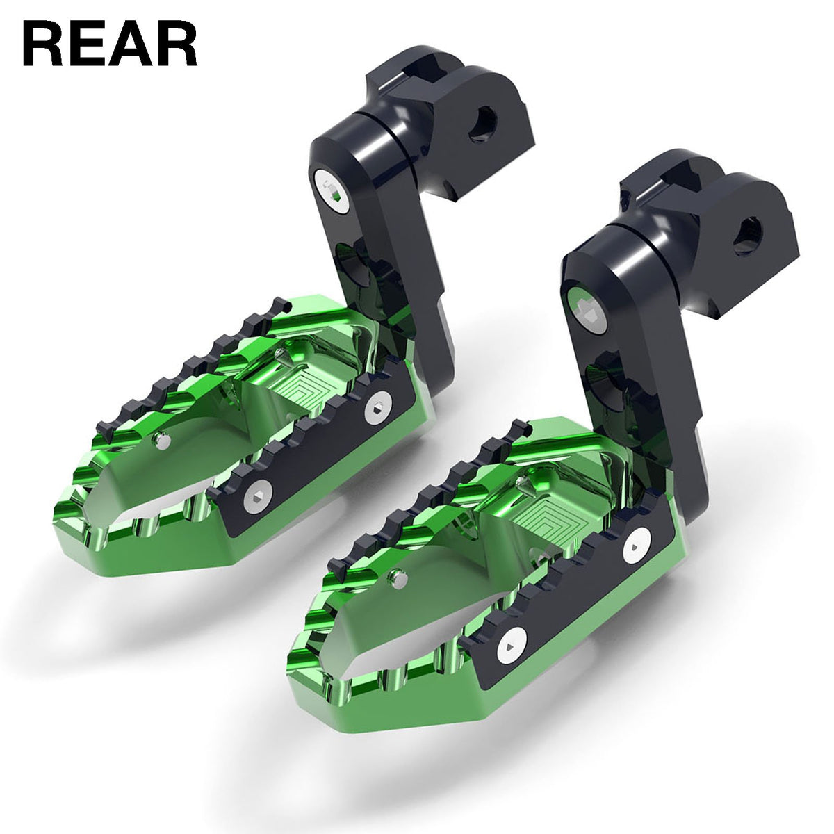 Rear 50mm extension foot pegs for Ducati 899 Panigale, MC Motoparts touring wide foot pegs with adjustable design, black finish