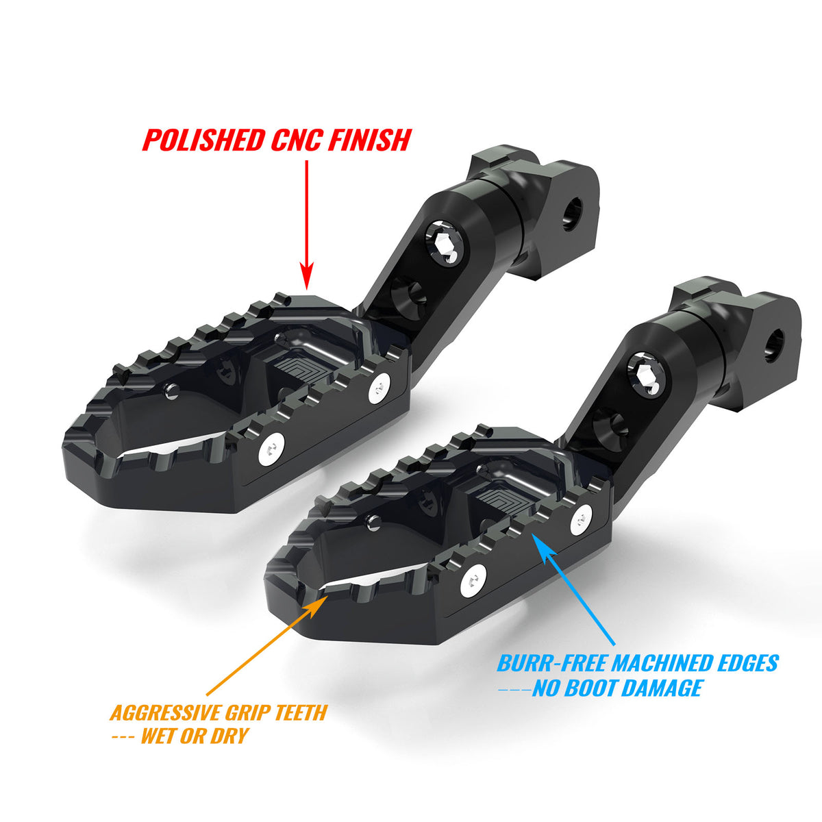 MC Motoparts adjustable 40mm extension foot pegs for Razor MX dirt bikes MX 350, 400, 500, 650 TRC touring electric dirt bike