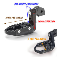 Fits Suzuki GSX-R 750 GSX-R 1000 600 Front Touring 40mm Extension Wide Foot Pegs - MC Motoparts