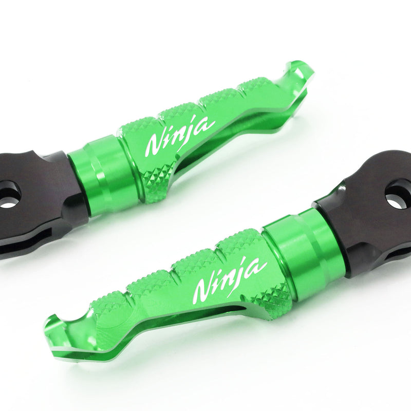 {Front}  Fits Kawasaki Ninja 7 Hybrid Engraved Logo R-FIGHT Foot Pegs