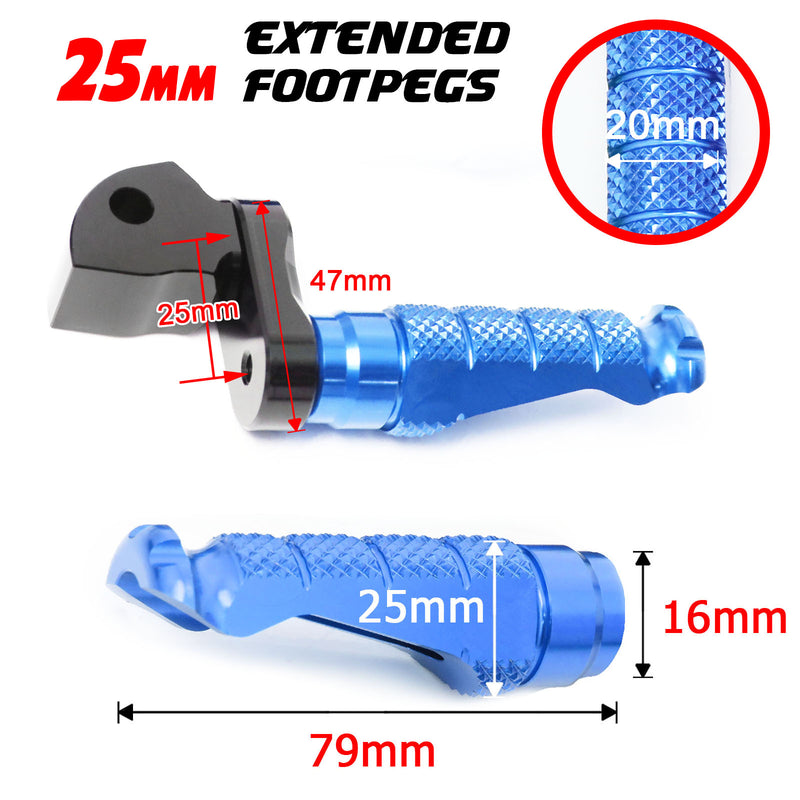 {Rear}  Fits Moto Guzzi V9 V7 V100 25mm Adjustable Rear R-FIGHT Foot Pegs