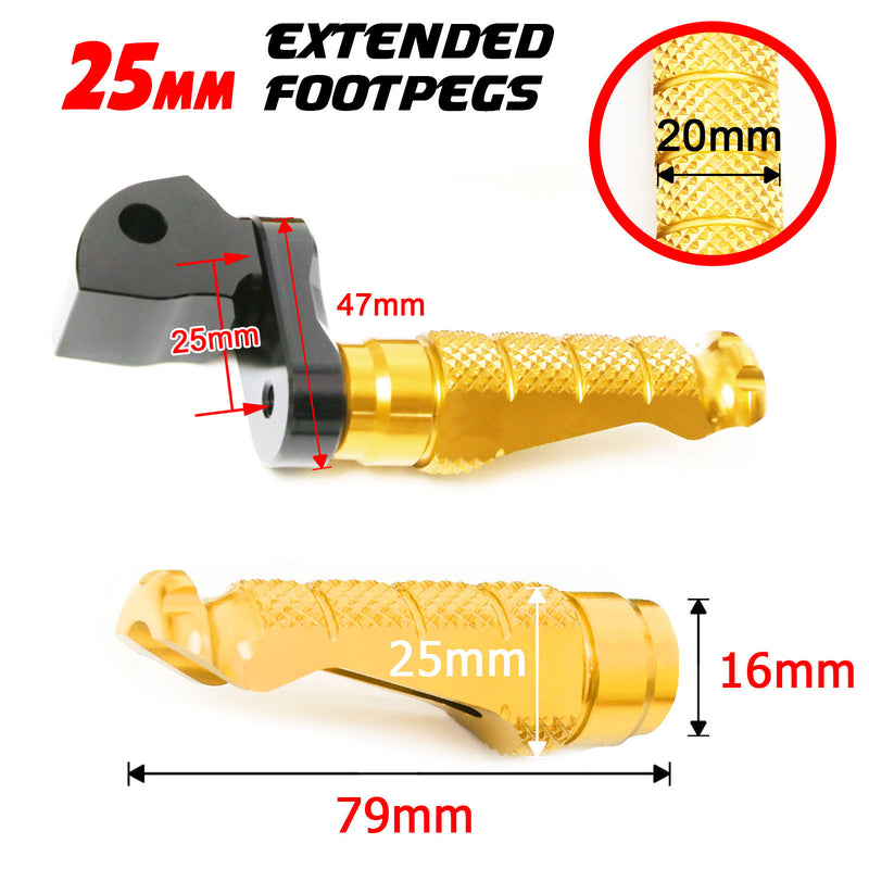 {Rear}  Fits Ducati Supersport 950 Scrambler Nightshift 25mm Adjustable Rear R-FIGHT Foot Pegs