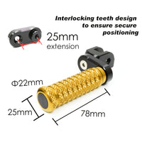 {Rear}  Fits Yamaha MT-125 XMAX 125 300 25mm Lowering POLE Foot Pegs - MC Motoparts