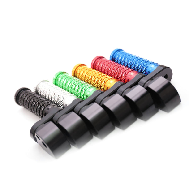 {Rear}  Fits Triumph Scrambler Bonneville EFI T100 25mm Adjustable POLE Foot Pegs - MC Motoparts