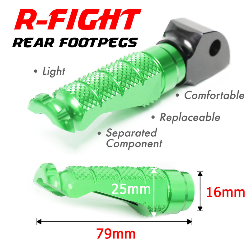 {Rear}  Fits Kawasaki Ninja ZX-4RR-ZX-25R Z7 Rear R-FIGHT Foot Pegs