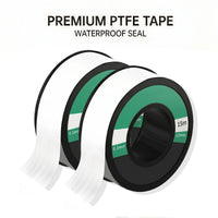 Two rolls of MC Motoparts premium PTFE thread seal tape for waterproof pipe fittings and leak repair, 1/2 inch x 158 inches each.