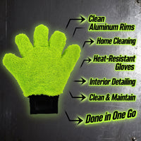 UltraSoft 5-Finger Motorcycle Cleaning Glove (1pc) – Durable, Heat-Resistant & Multi-Surface
