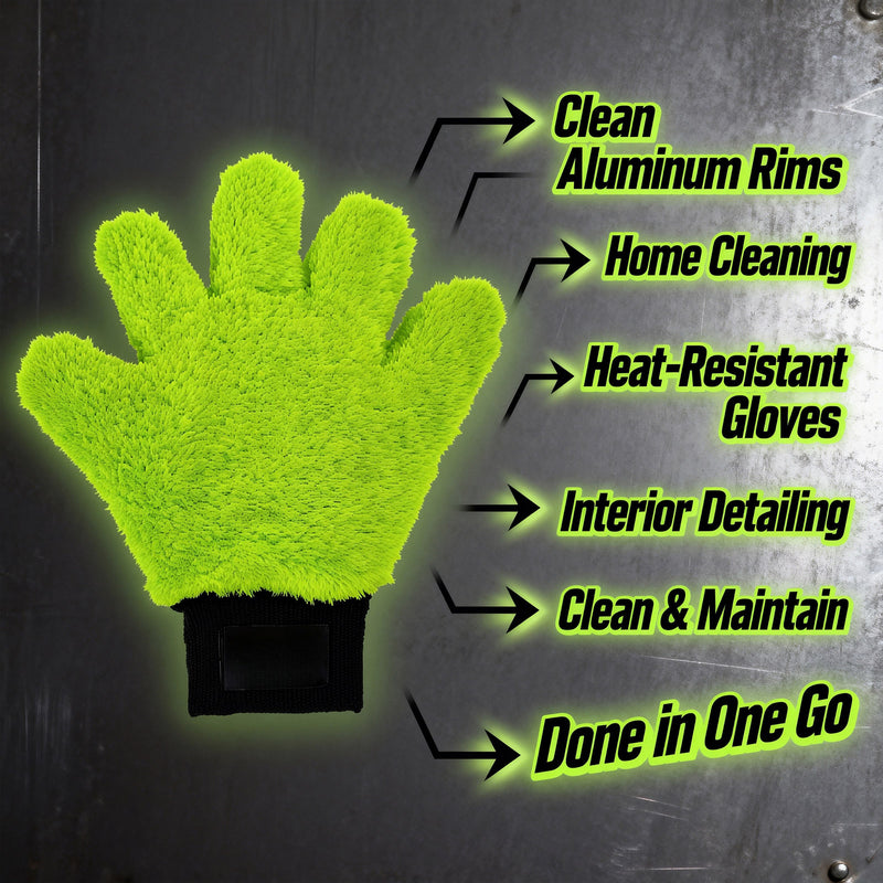 UltraSoft 5-Finger Motorcycle Cleaning Glove (1pc) – Durable, Heat-Resistant & Multi-Surface