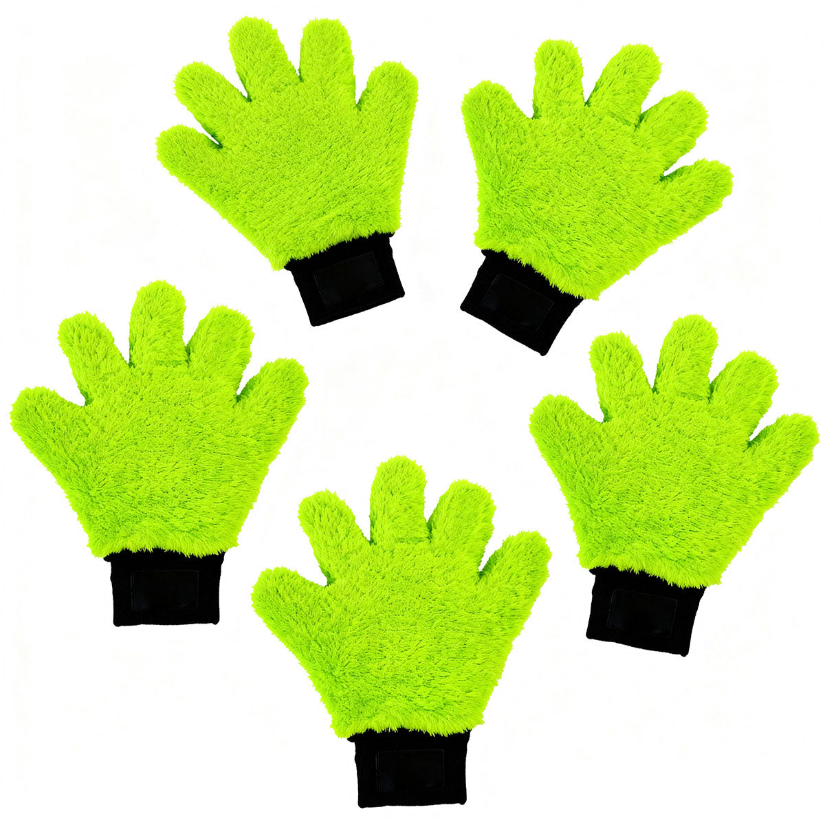 Ultrasoft 5-Finger Motorcycle Cleaning Gloves (5pcs) – Professional Durable, Heat Resistant Set