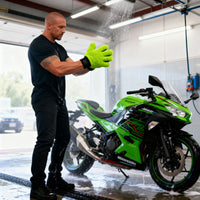 Ultrasoft 5-Finger Motorcycle Cleaning Gloves (5pcs) – Professional Durable, Heat Resistant Set