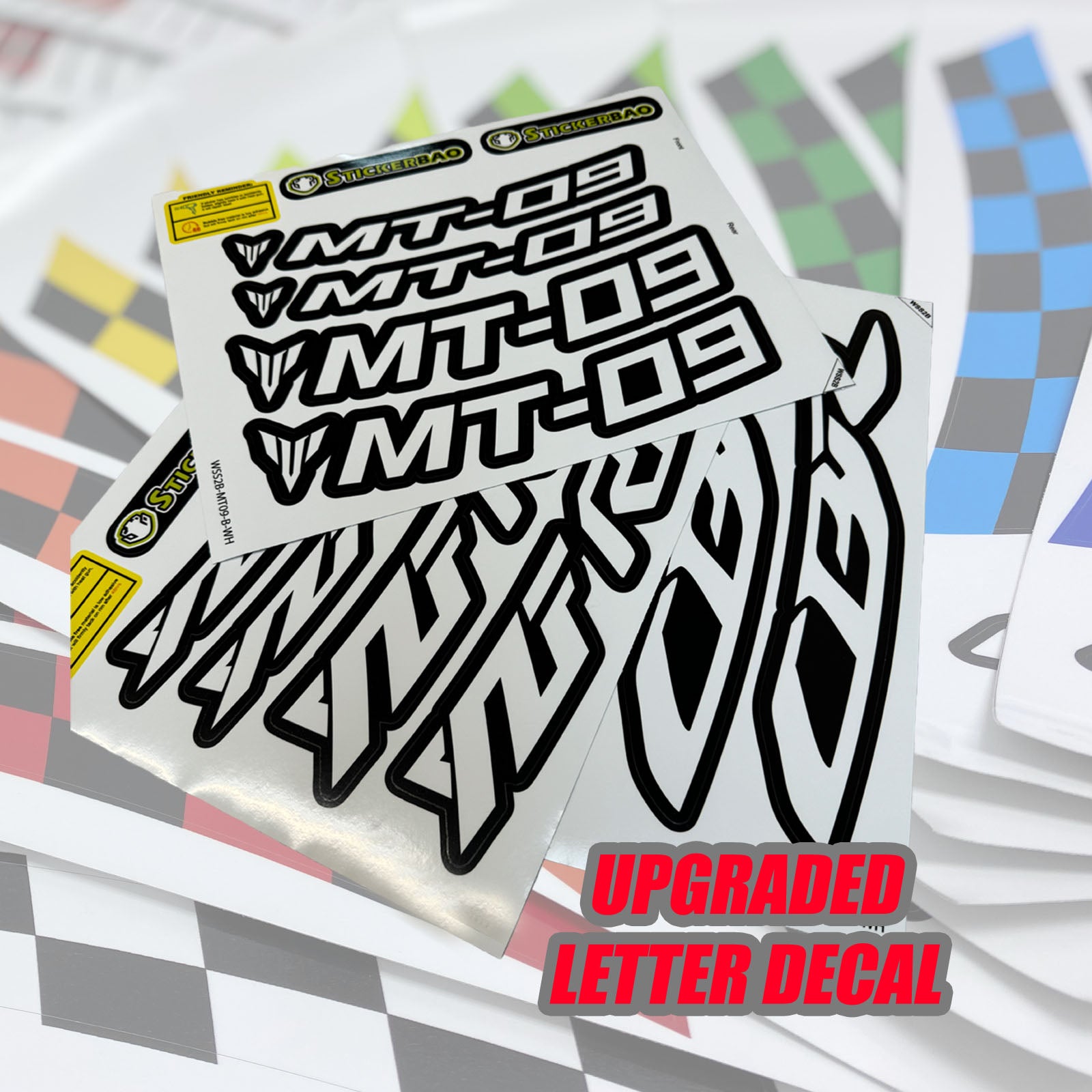 Fit Ducati Scrambler Caf? Racer Logo Moto GP Check 17 inch Wheel Rim Sticker - MC Motoparts