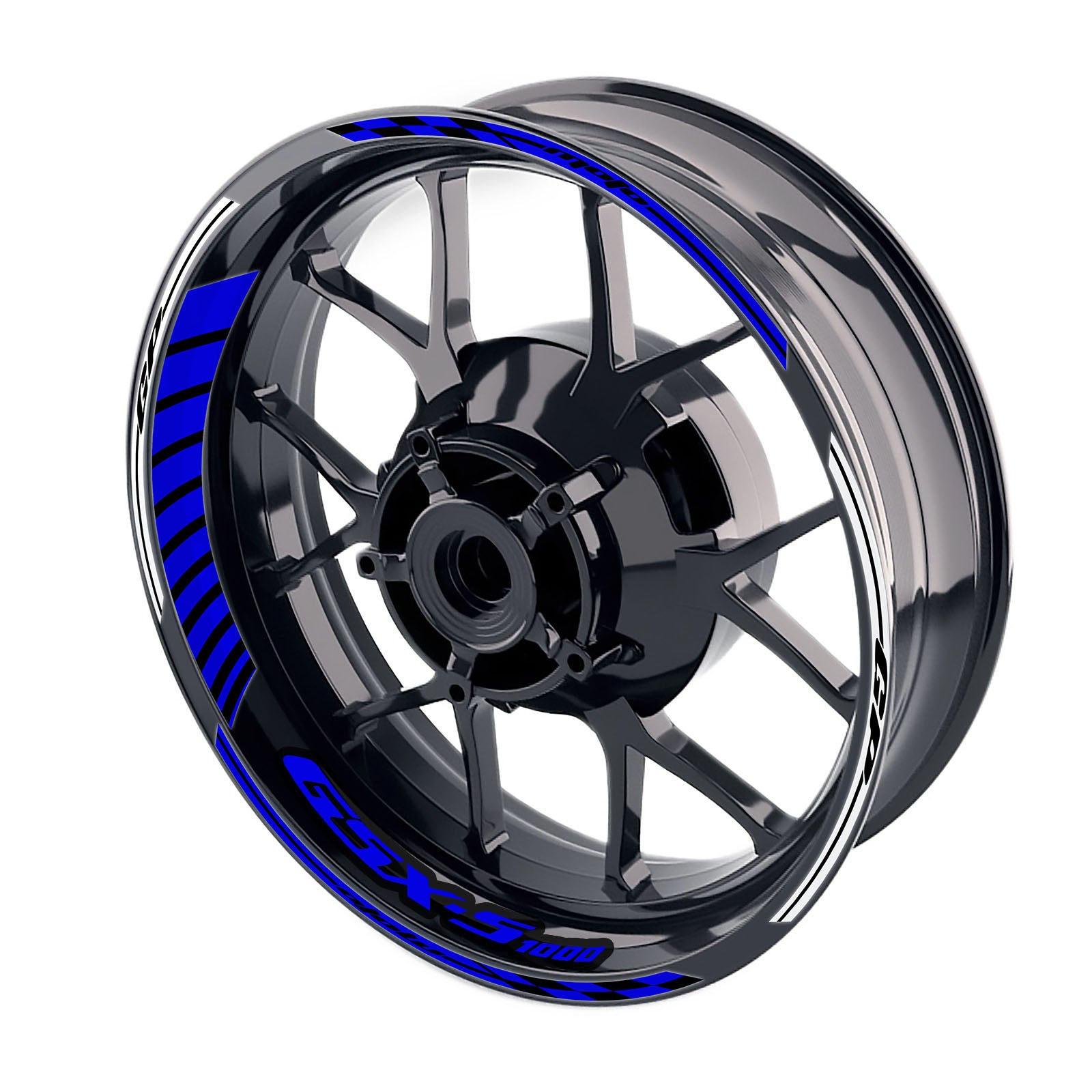 Fit Suzuki GSXS1000 Logo Moto GP Stripe 17 inch Wheel Rim Sticker - MC Motoparts