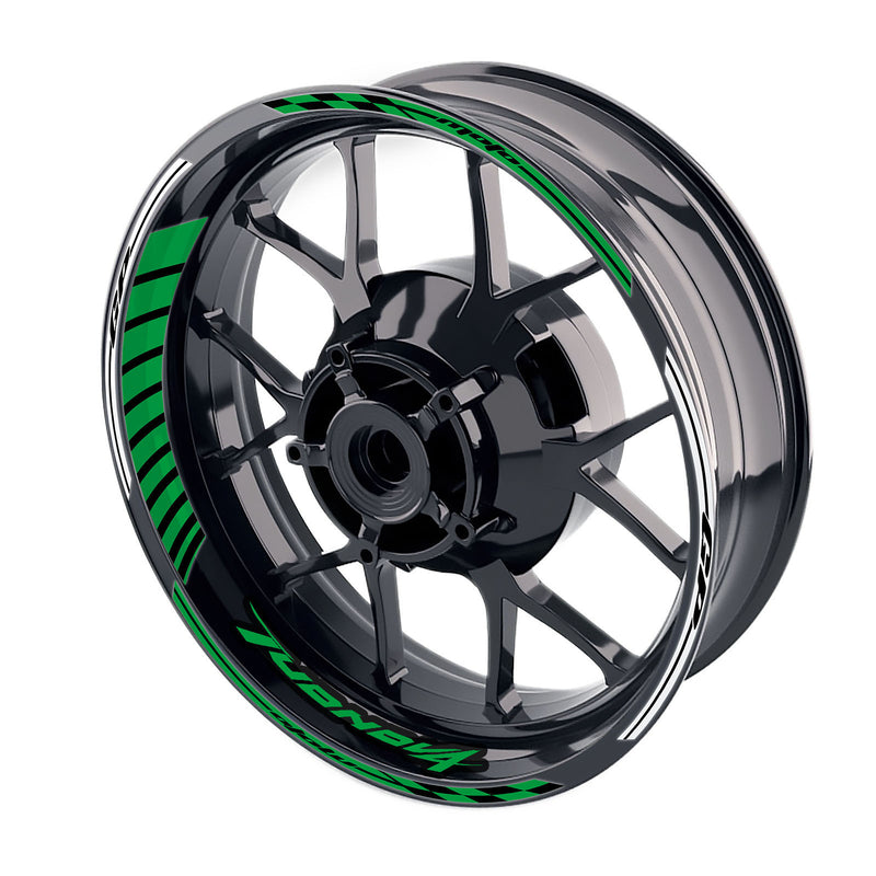 Fit Aprilia Tuono V4 RR V4R Logo Moto GP Stripe 17 inch Wheel Rim Sticker - MC Motoparts
