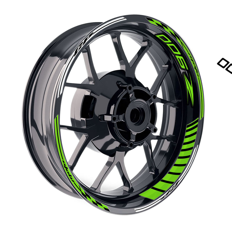 Fit Kawasaki Z900 Logo GP 17 inch Rim Wheel Stickers Racing Check