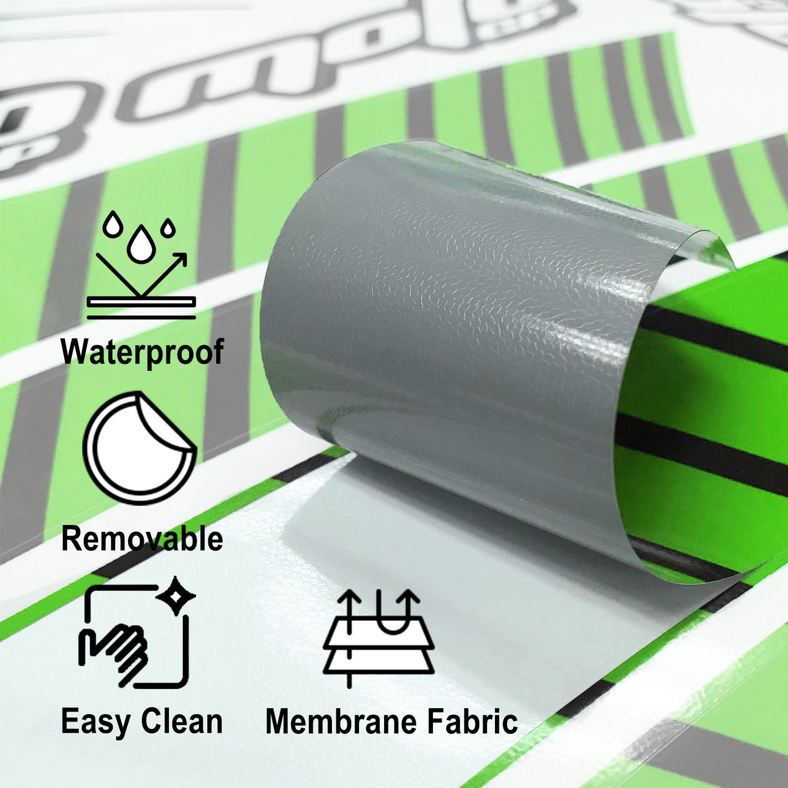 Fit Kawasaki Z1000 Logo Moto GP Stripe 17 inch Wheel Rim Sticker - MC Motoparts