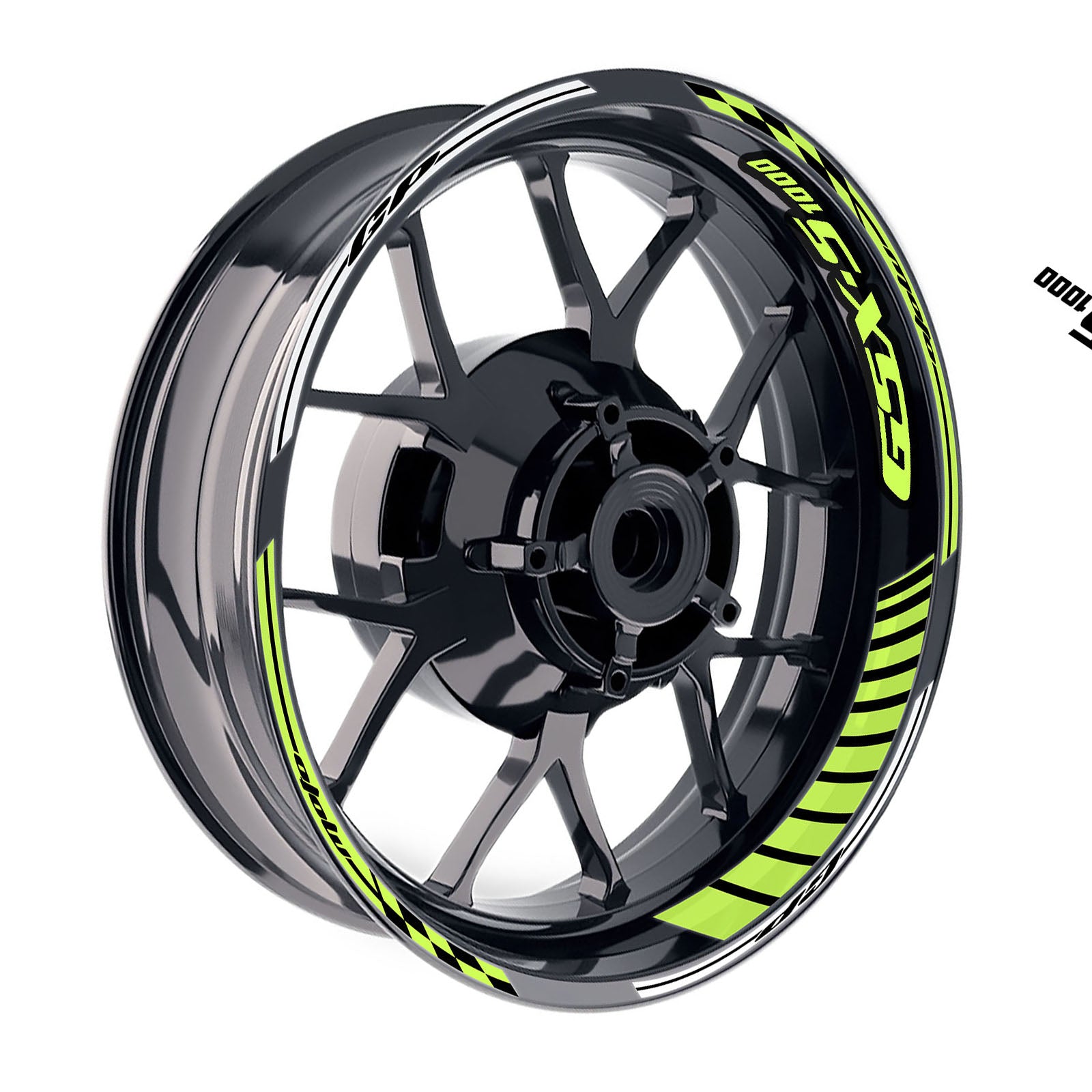 Fit Suzuki GSXS1000 Logo GP 17 inch Rim Wheel Stickers Racing Check