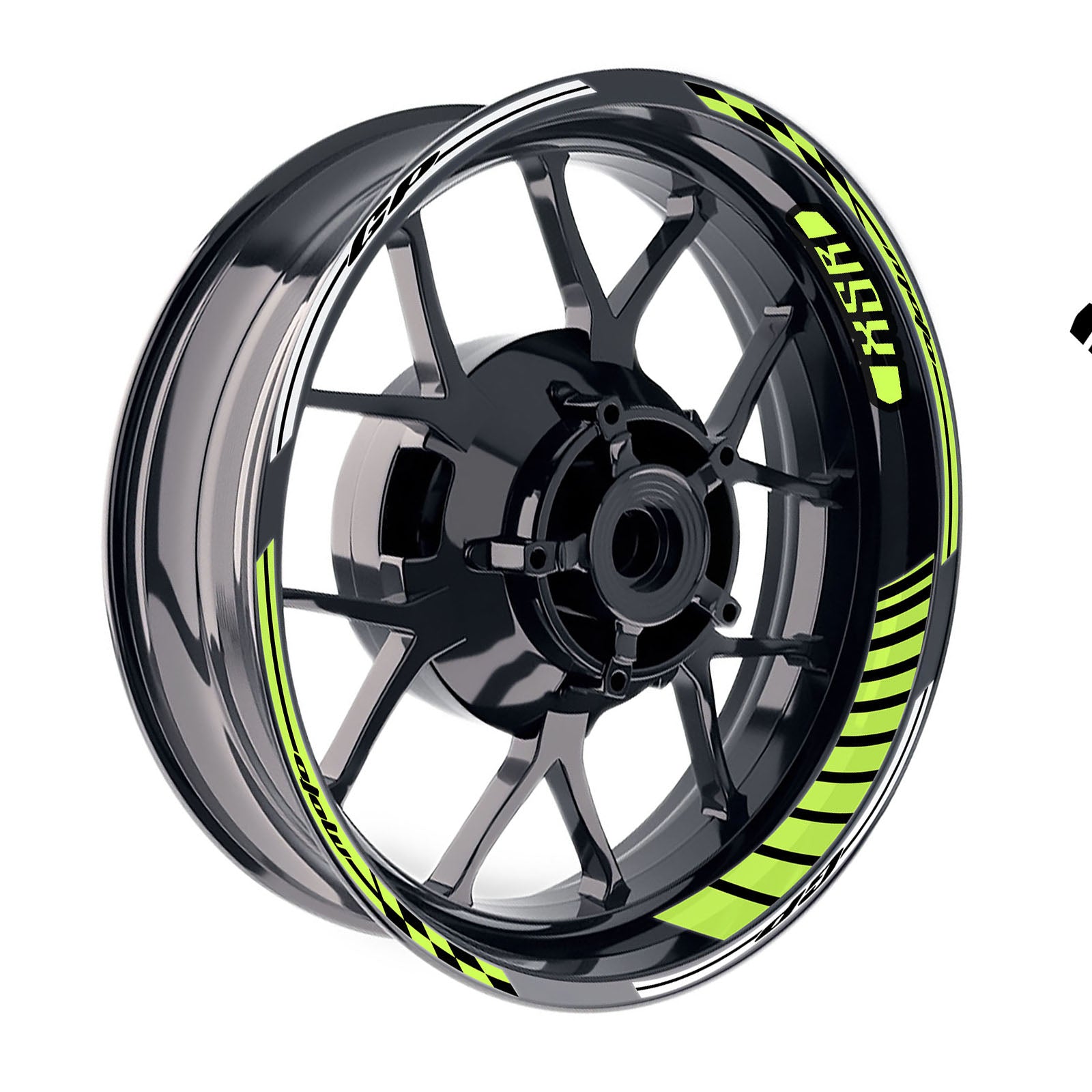 Fit Yamaha XSR 700 900 Logo GP 17 inch Rim Wheel Stickers Racing Check