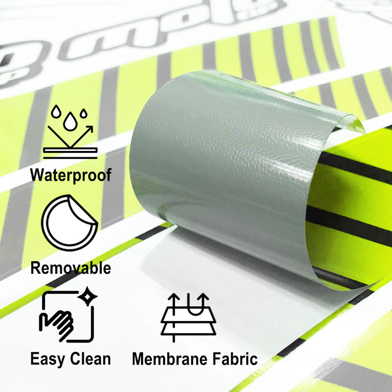 Fit Kawasaki ZX10R Ninja Logo Moto GP Stripe 17 inch Wheel Rim Sticker - MC Motoparts