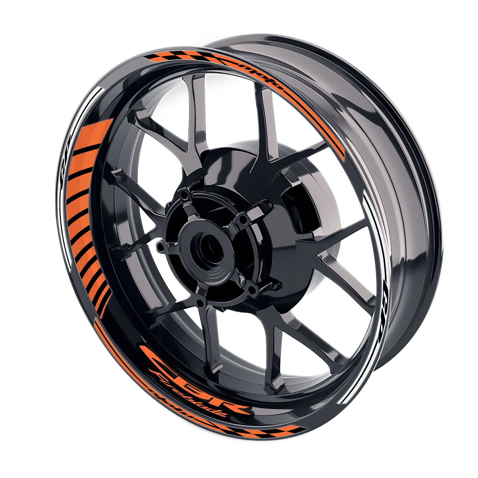 Fit Honda CBR1000RR 04-19 Logo Moto GP Stripe 17 inch Wheel Rim Sticker - MC Motoparts