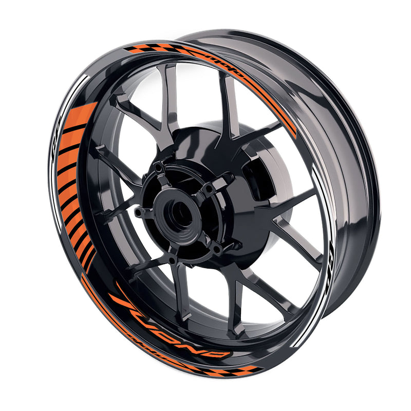 Fit Aprilia Tuono 1000 R 125 Logo Moto GP Stripe 17 inch Wheel Rim Sticker - MC Motoparts