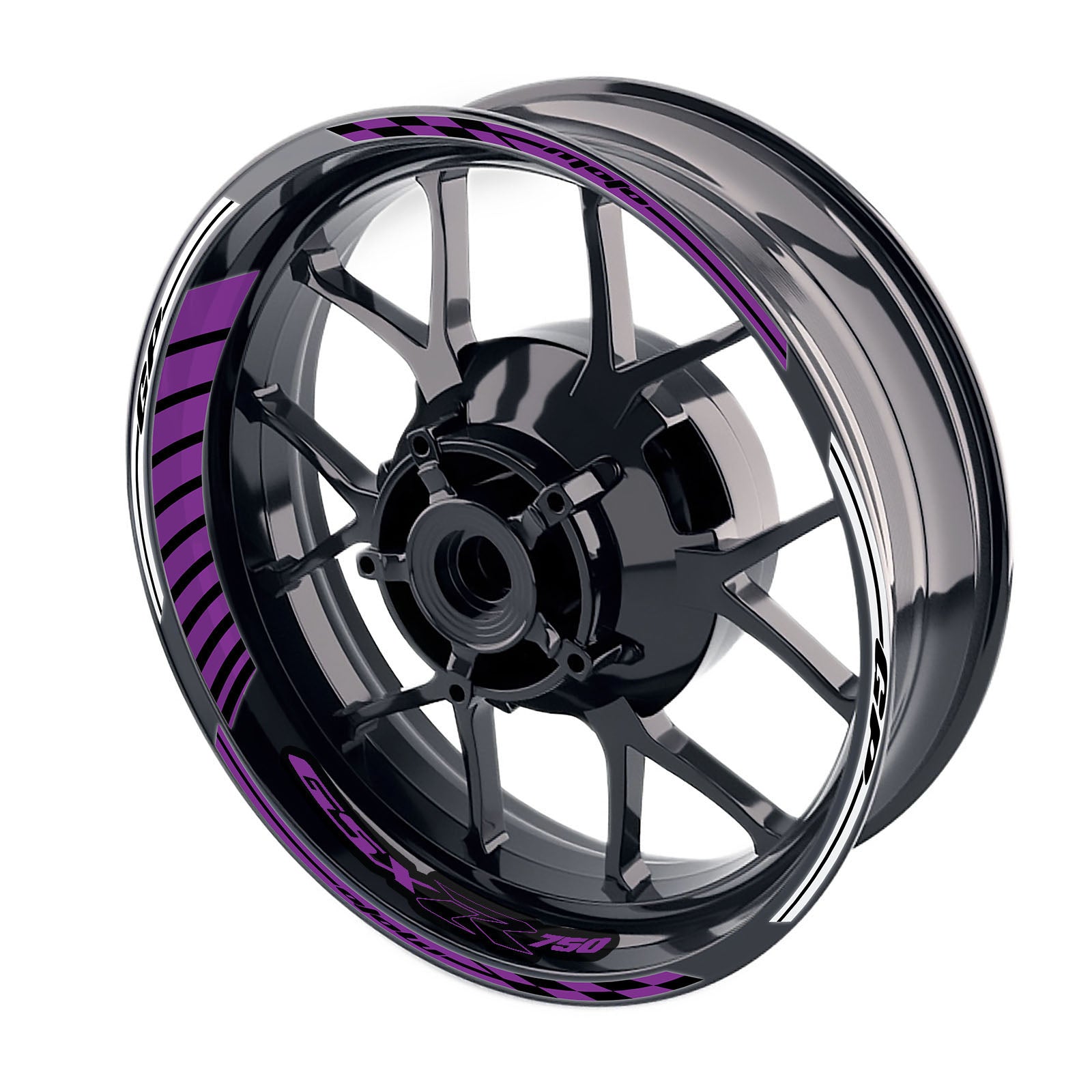 Fit Suzuki GSXR750 Logo Moto GP Stripe 17 inch Wheel Rim Sticker - MC Motoparts