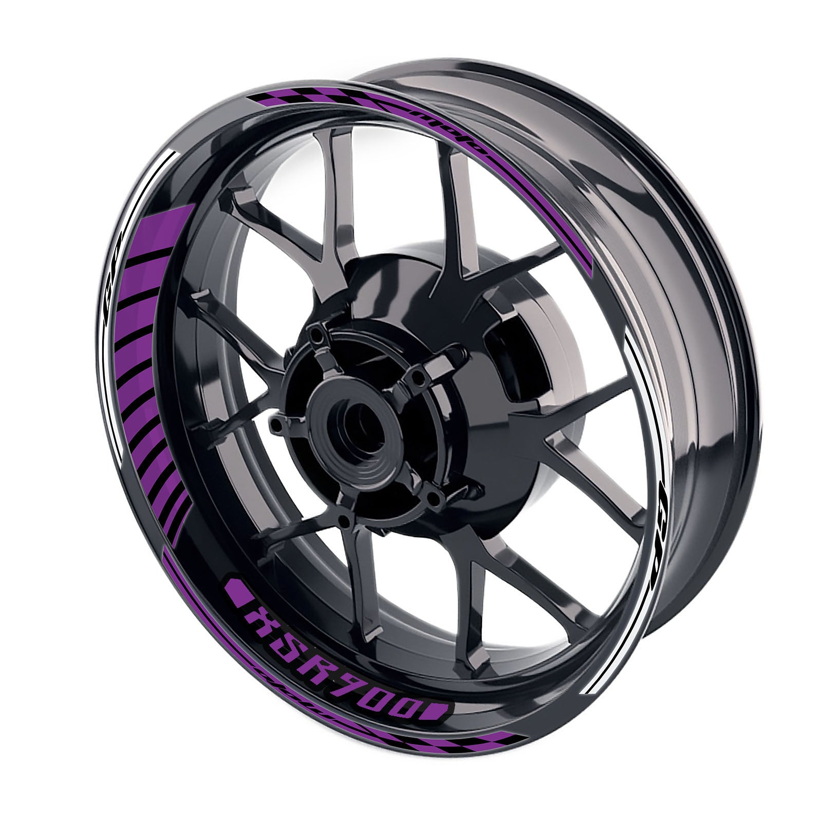 Fit Yamaha XSR 900 Logo Moto GP Stripe 17 inch Wheel Rim Sticker - MC Motoparts