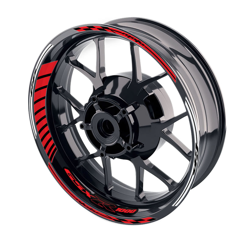 Fit Suzuki GSXR1000 Logo Moto GP Stripe 17 inch Wheel Rim Sticker - MC Motoparts
