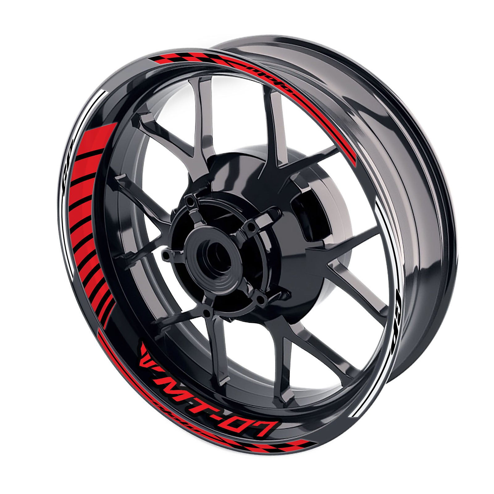 Fit Yamaha MT-07 Logo Moto GP Stripe 17 inch Wheel Rim Sticker - MC Motoparts
