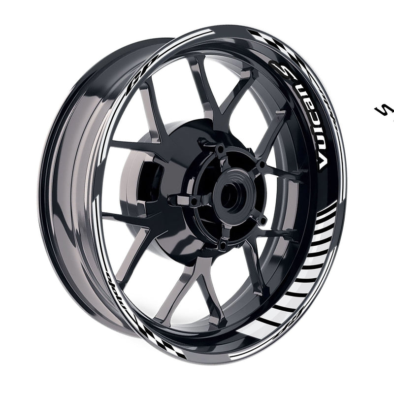 Fit Kawasaki Vulcan S 650 EN650 Logo GP 17 inch Rim Wheel Stickers Racing Check