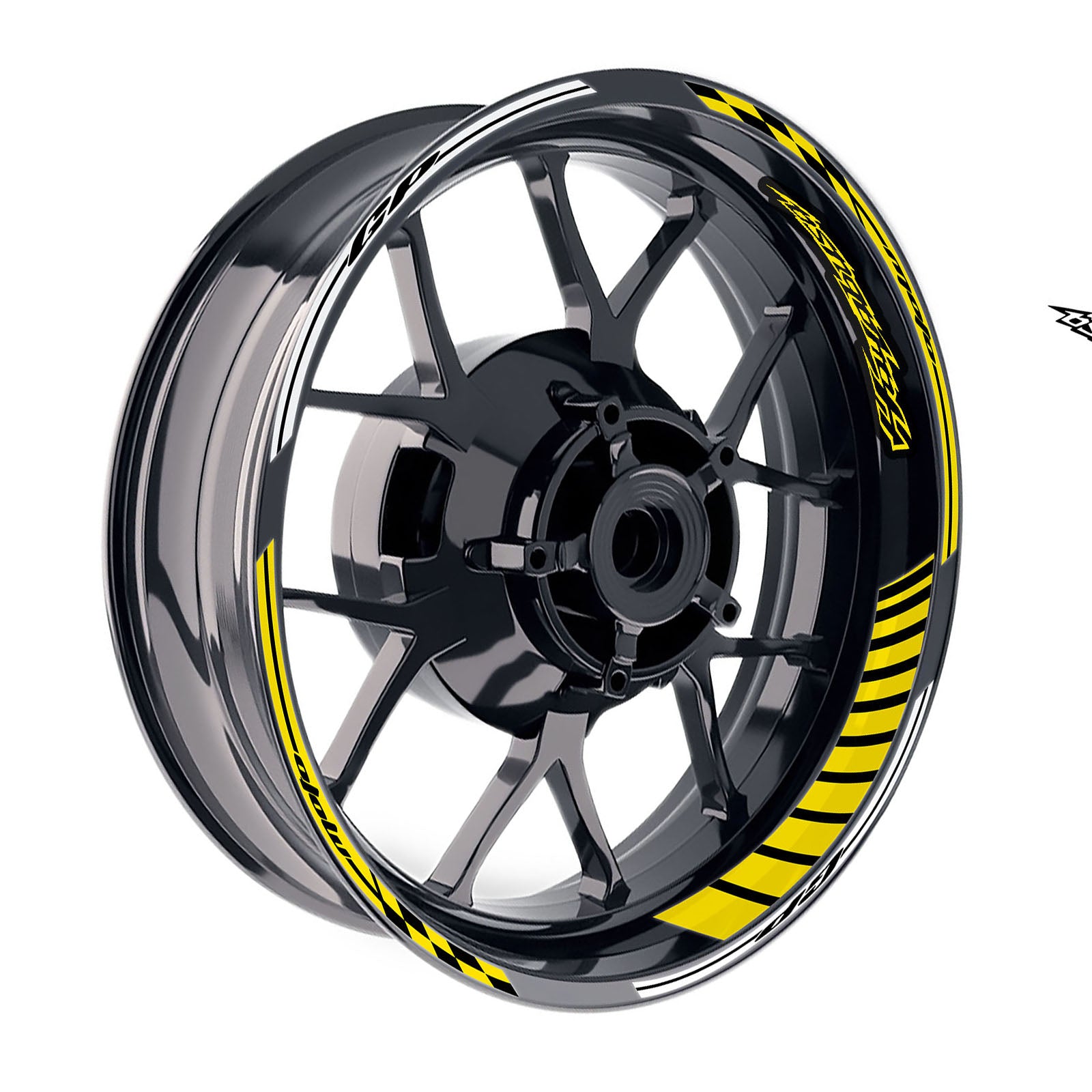 Fit Suzuki GSX1300R Hayabusa Logo GP 17 inch Rim Wheel Stickers Racing Check