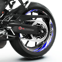 J01 17'' Llanta delantera y trasera extraíble pegatina de llanta de 2 piezas para Aprilia Tuono V4R