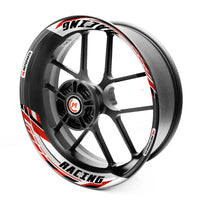 J01 17'' Llanta delantera y trasera extraíble pegatina de llanta de 2 piezas para Aprilia Tuono V4R