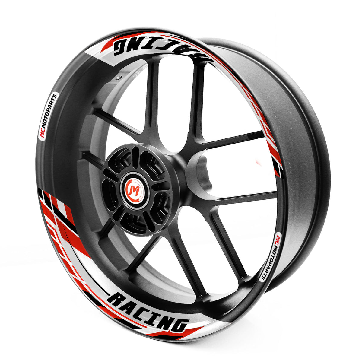 J01 17'' Llanta delantera y trasera extraíble pegatina de llanta de 2 piezas para Aprilia Tuono V4R
