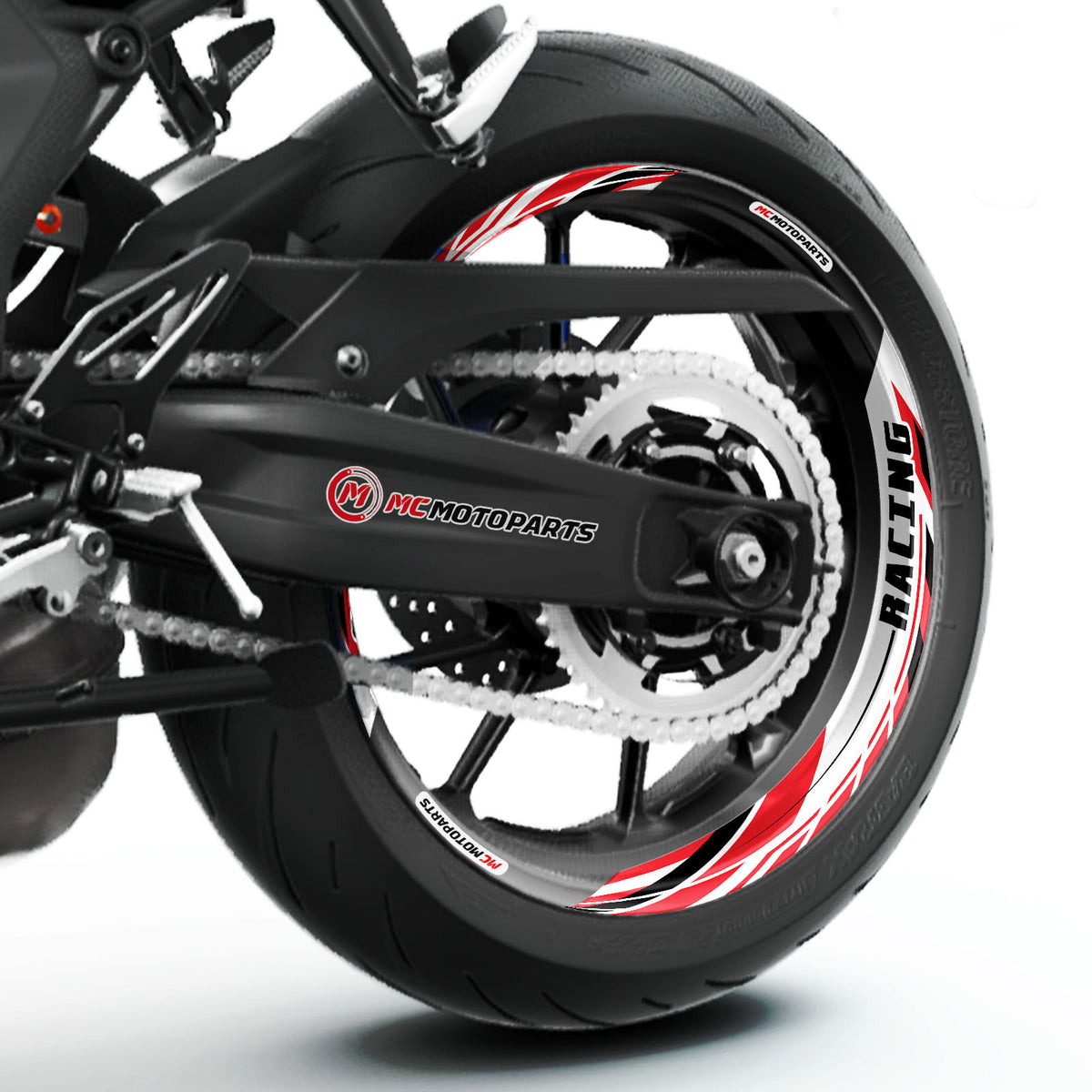 Autocollant de jante amovible J01 17 pouces, 2 pièces, avant et arrière, pour Aprilia Tuono V4R