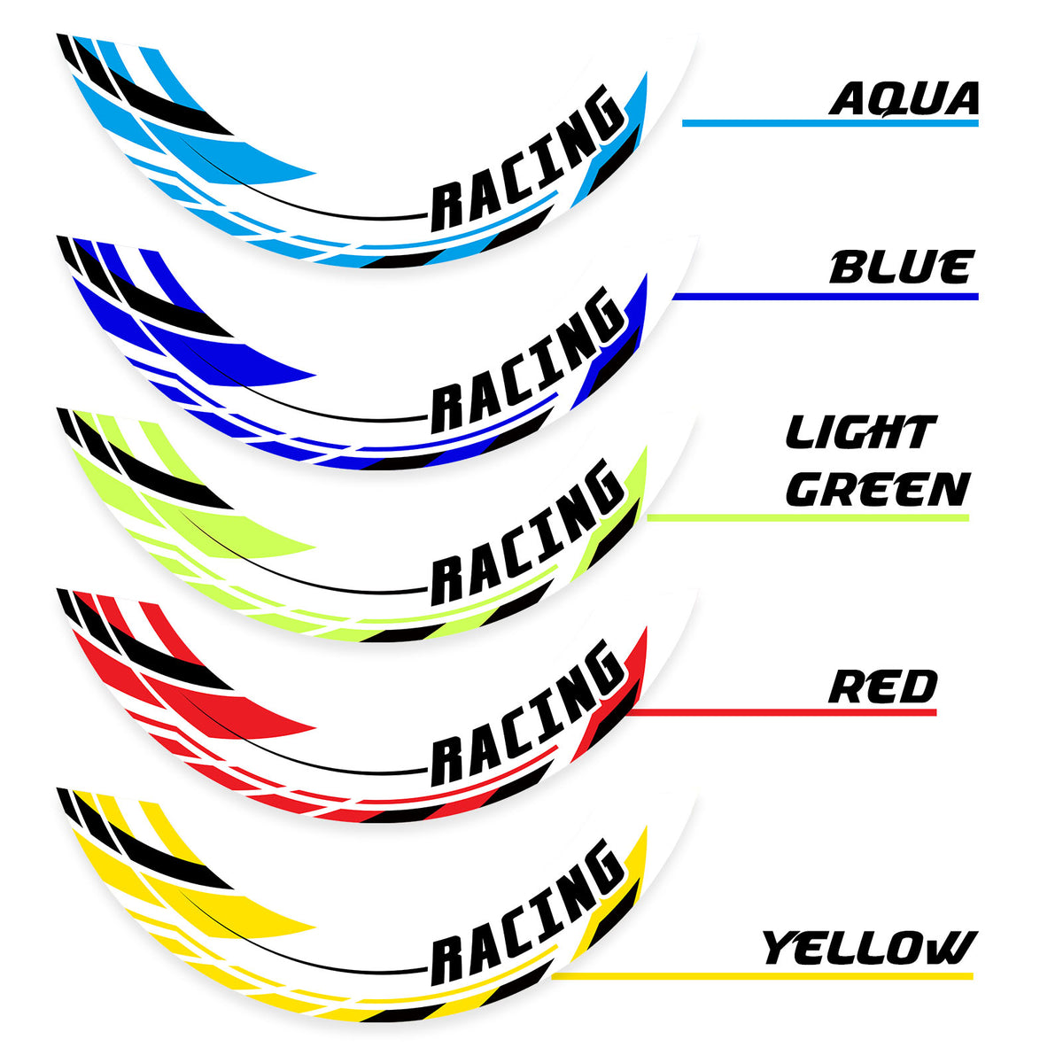 Autocollant de jante amovible J01 17 pouces, 2 pièces, avant et arrière, pour Aprilia Tuono V4R
