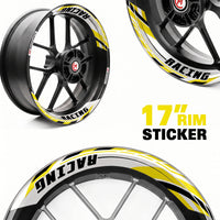 Autocollant de jante amovible J01 17 pouces, 2 pièces, avant et arrière, pour Aprilia Tuono V4R