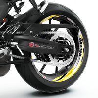 Autocollant de jante amovible J01 17 pouces, 2 pièces, avant et arrière, pour Aprilia Tuono V4R