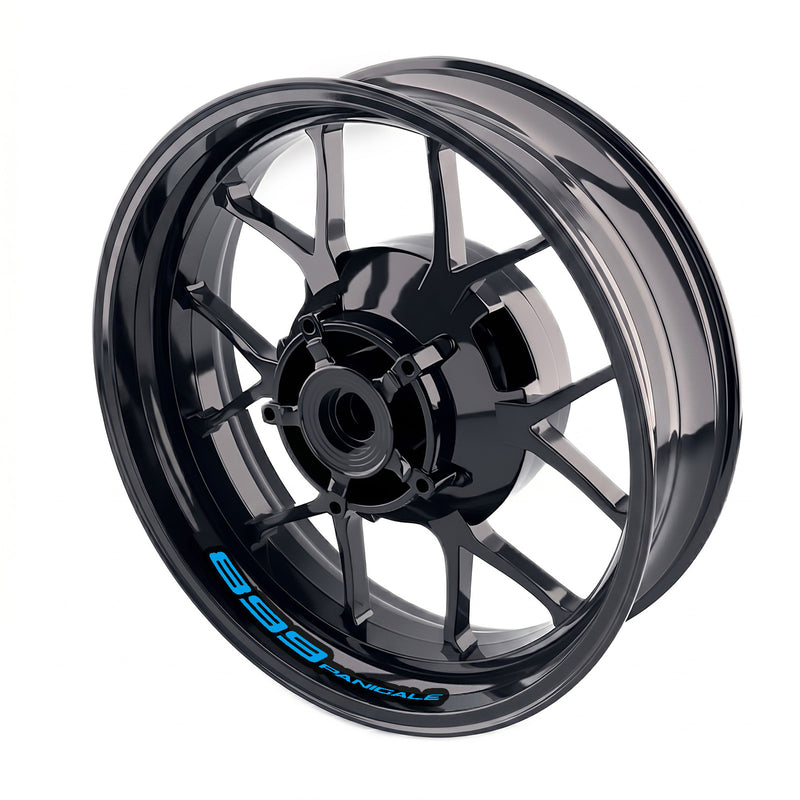 Ducati 899 Panigale wheel rim decal set by StickerBao, bike model-specific inner rim stickers for Ducati motorcycle wheels.