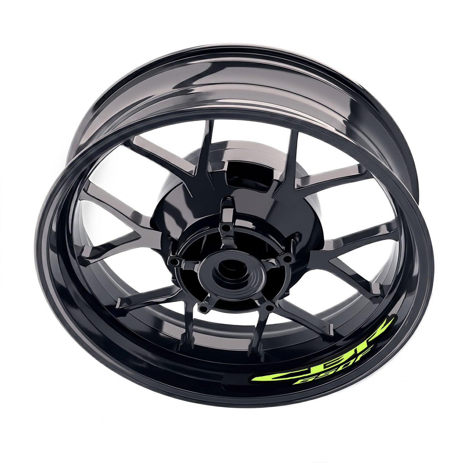 Honda CBR650F bike wheel decals, inner rim sticker set with model-specific design, featuring vibrant graphics and precise fit.