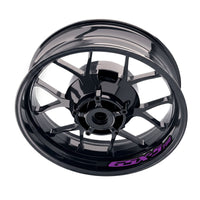 Suzuki GSXS 750 wheel stickers and rim decals set by StickerBao, featuring model-specific bike wheel decal design.