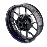 Suzuki Hayabusa GSX1300R wheel inner rim sticker set by StickerBao, featuring bike model-specific wheel decals on a black rim