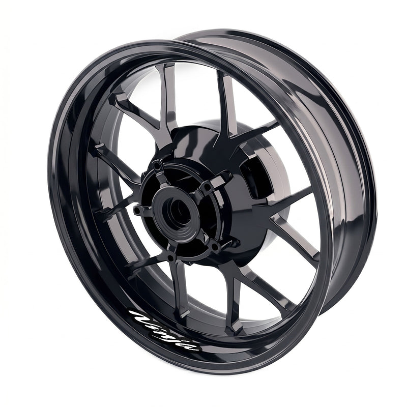 Kawasaki Ninja 650 wheel stickers and rim decals set by StickerBao, featuring bike-specific inner rim decal designs.