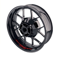 Triumph Street Triple 675 wheel stickers and rim decals by StickerBao, bike model-specific inner rim decal set on alloy wheels.
